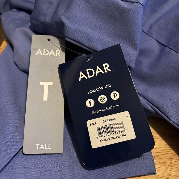 Adar Universal NWT Scrub Pants Size Large Tall Ceil Blue Style 504T Unisex - Picture 9 of 11